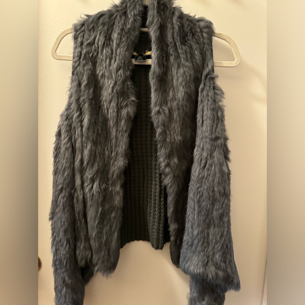 Neiman Marcus La Rok Luxe rabbit fur vest